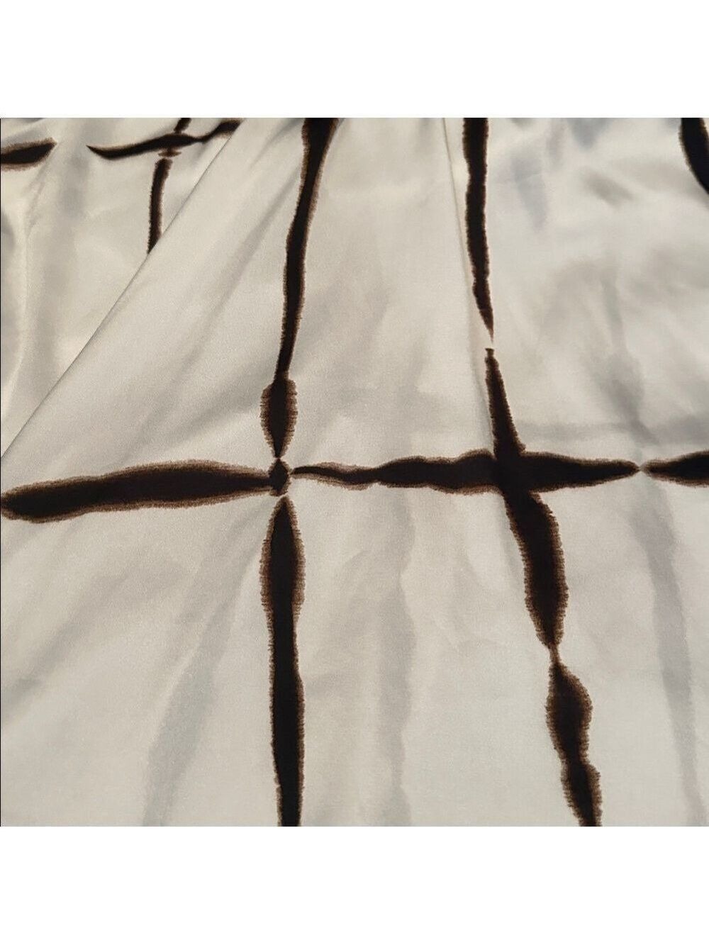 White House Black Market Geometric Halter Top Large White Brown - Picture 7 of 7